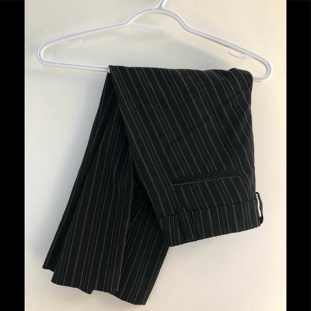 3/4 length Striped Dress Pants